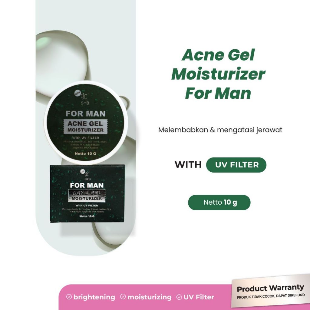 NEW SYB MOISTURIZER ACNE GEL FOR MAN