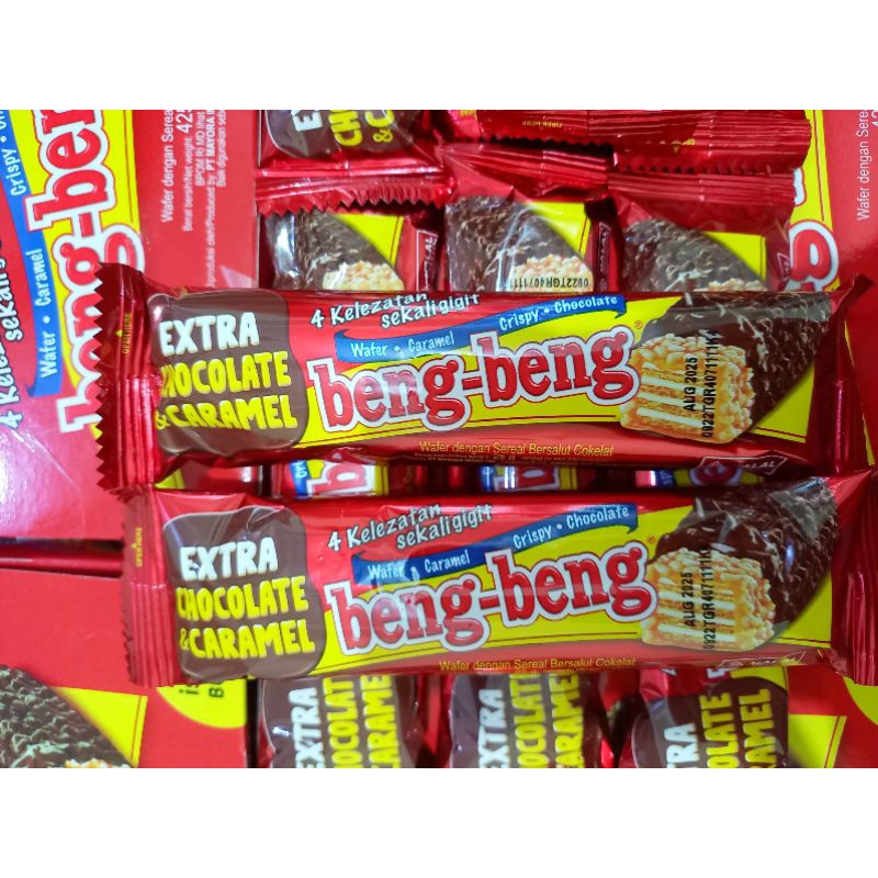 

Beng-Beng Extra Chocolate & Caramel 25gram bengbeng wafer coklat caramel cemilan wafer coklat