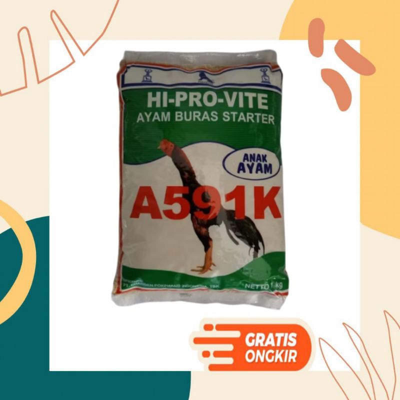 ￼Pur ayam A591K A594K Pakan ayam Bangkok Pakan Anak Ayam Buras Bangkok (HIPROVITE A591K)