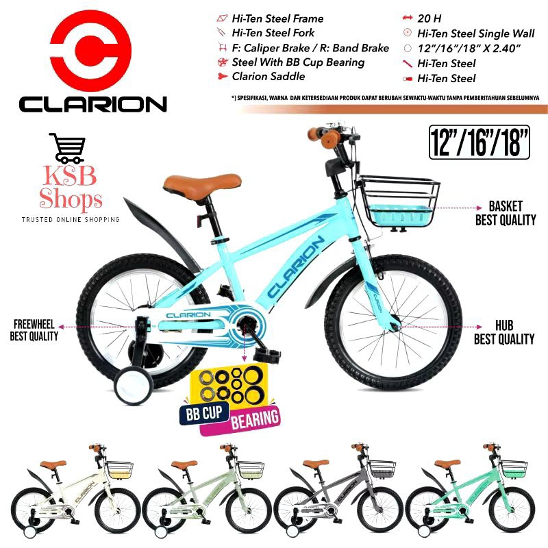 [KSB] Sepeda anak Laki Cowok BMX/ Sepeda Anak Peremuan Cewek CTB MINI ukuran 12 inch/ 16 inch/ 18 in