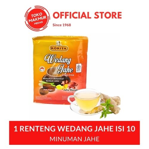 

1 RENTENG WEDANG JAHE KOKITA 18 GR ISI 10 SACHET