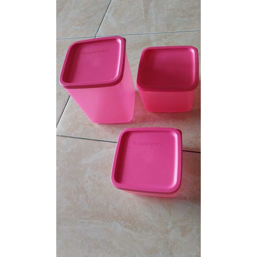Tupperware Large Summer Fresh Pink and Green