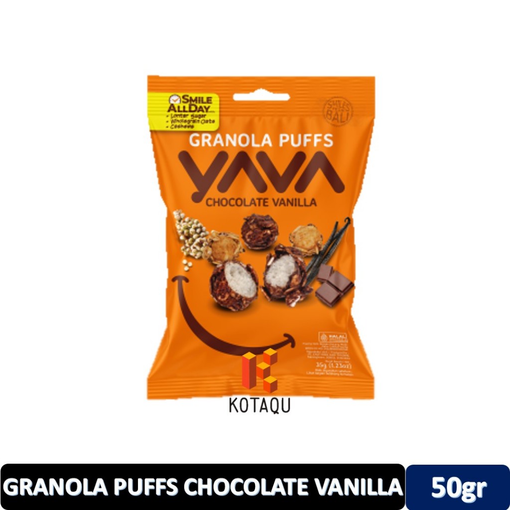 

Granola Puff Chocolate Vanilla - Snack Sehat Vegan Yava 50gr