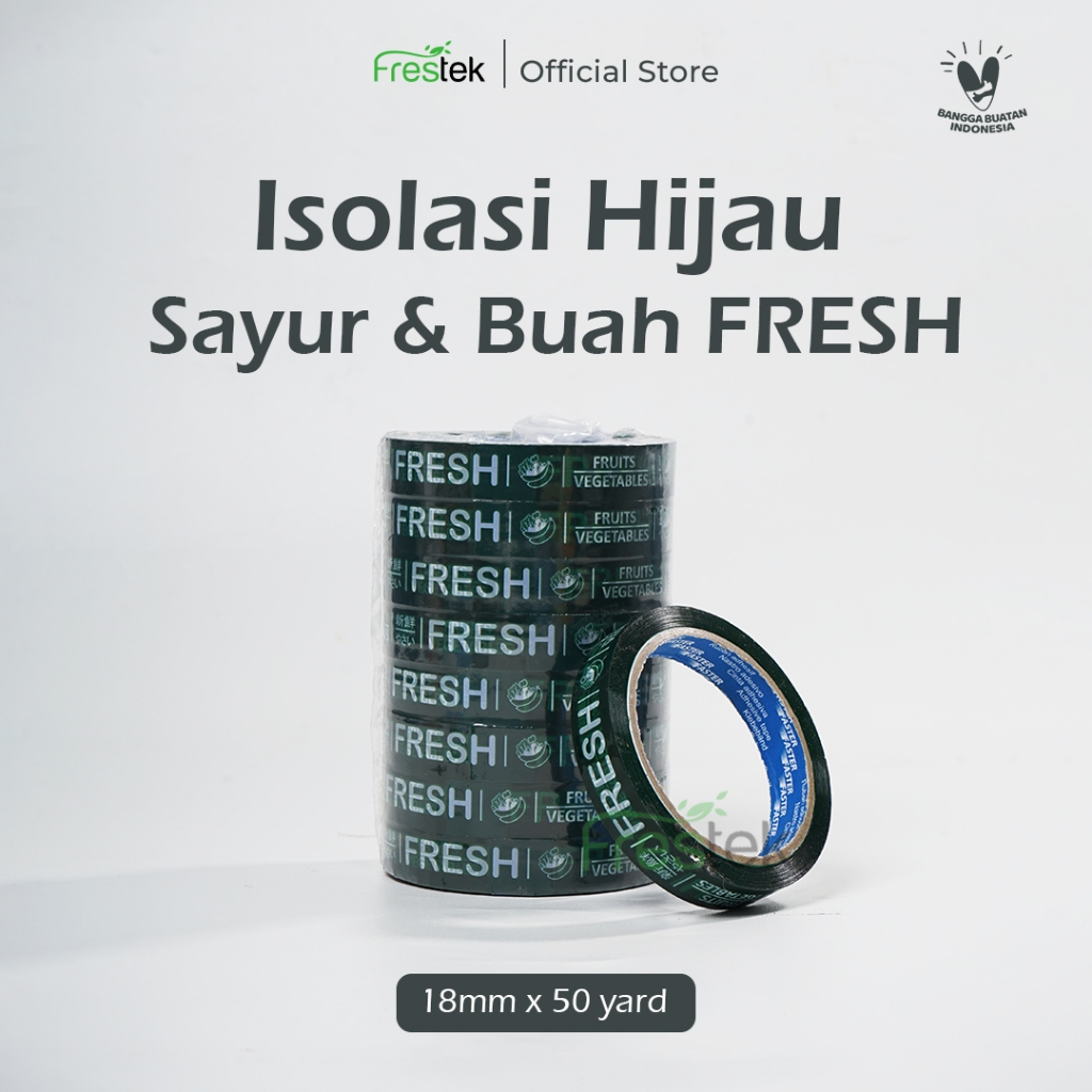 

Isolasi Hijau Sayur & Buah FRESH Fruits & Vegetables 18mm x 50 yard