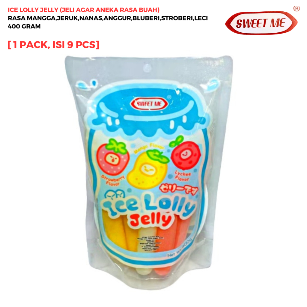 

[HALAL] SWEET ME ICE LOLLY JELLY ANEKA RASA BUAH 400 GR