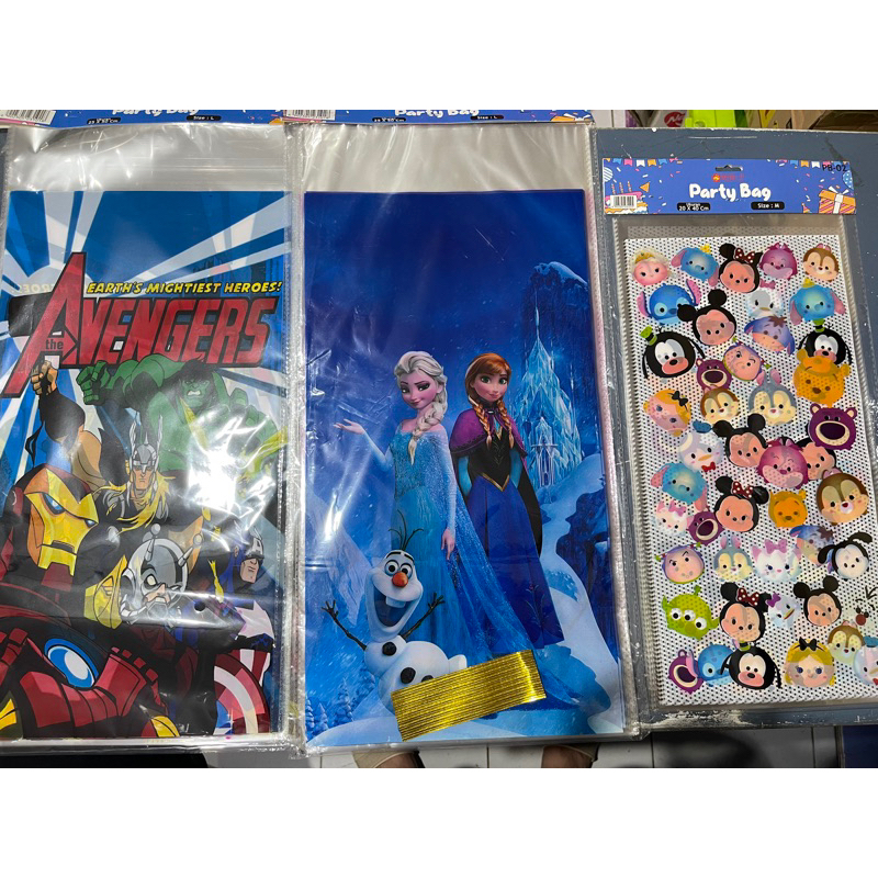 

plastik hampers ulang tahun anak isi 10 - party bag 25 x 50 - plastik goodie bag anak - plastik ulangtahun anak