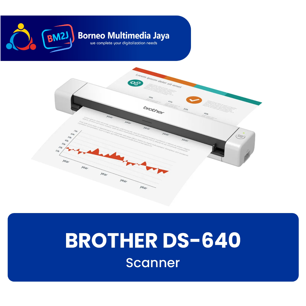 BROTHER Scanner DS640 Portabel Compact Mobile Scanner Brother DS 640