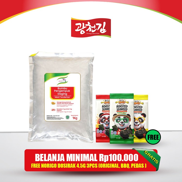 

KC. Pengempuk Daging Bubuk / Meat Tenderizer 1 KG Halal