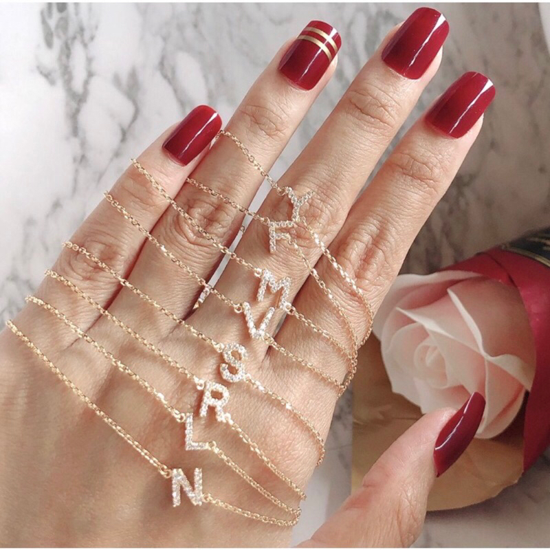 Gelang emas 8k Inisial huruf simple elegant