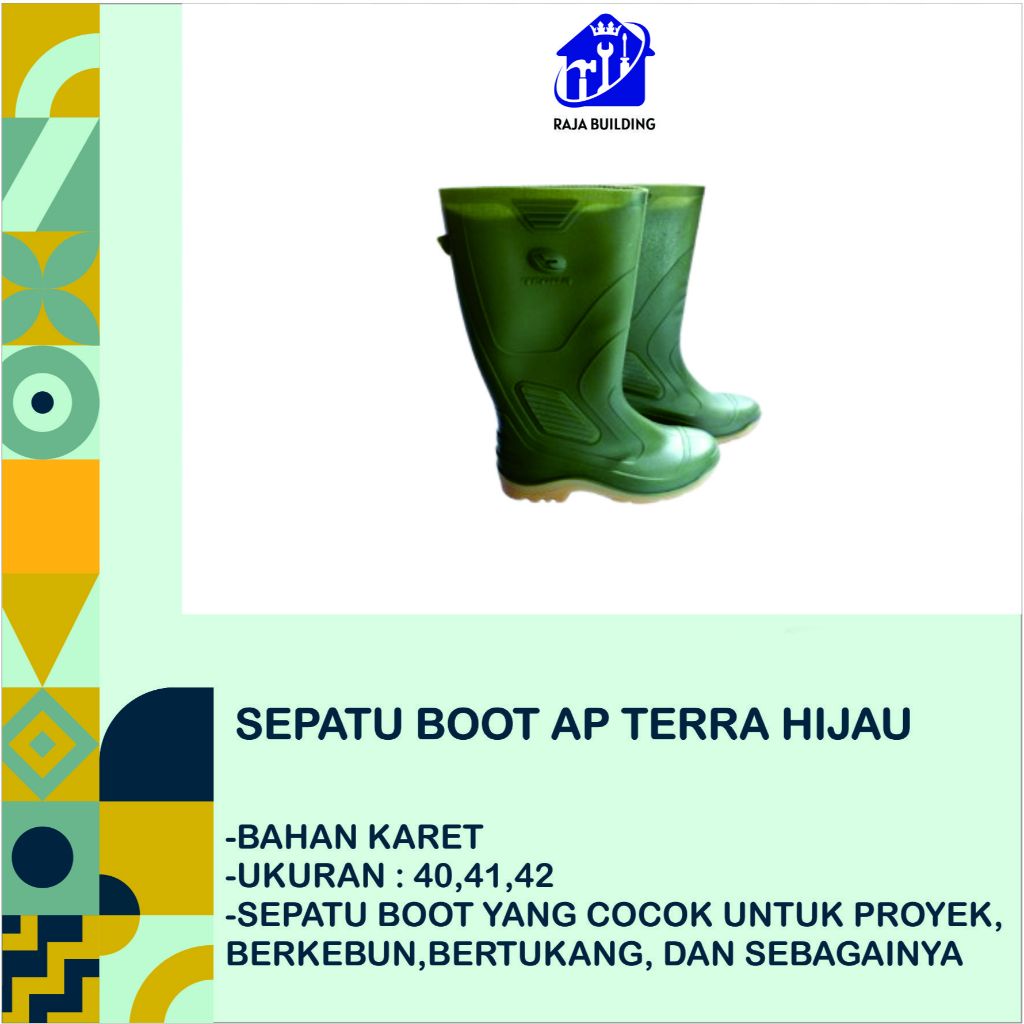 Sepatu Bot AP Terra Hijau / Sepatu Boot