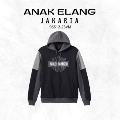 H-D Racing Bar & Shield Hoodie Pria Colorblocked Black Beauty 96512-23VM