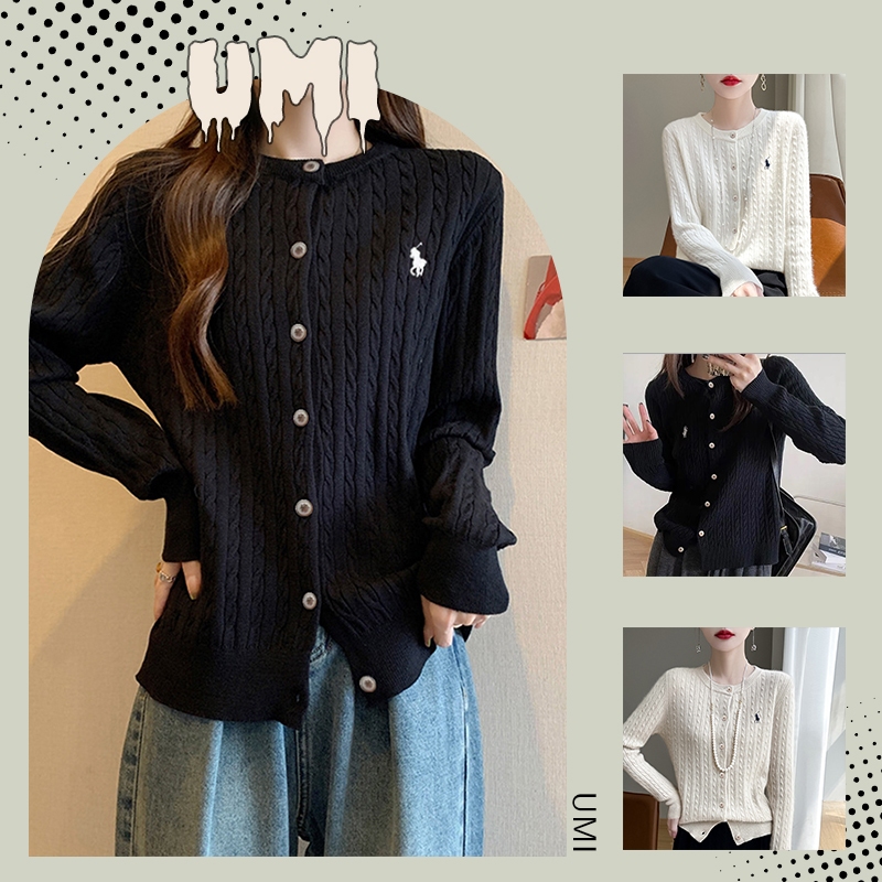 UMI-POLO Cardigan Sweater Wanita - Jaket Cardigan - Rajut Wanita