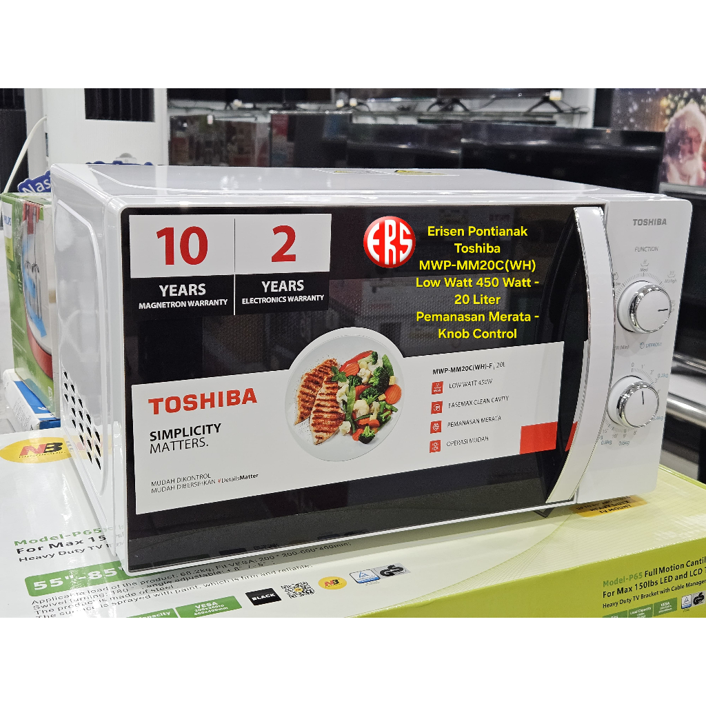 Microwave Oven Toshiba MWP-MM20C(WH)-F 20 Liter Putih