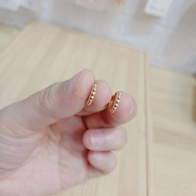 Xuping premium anting klip bulat polos