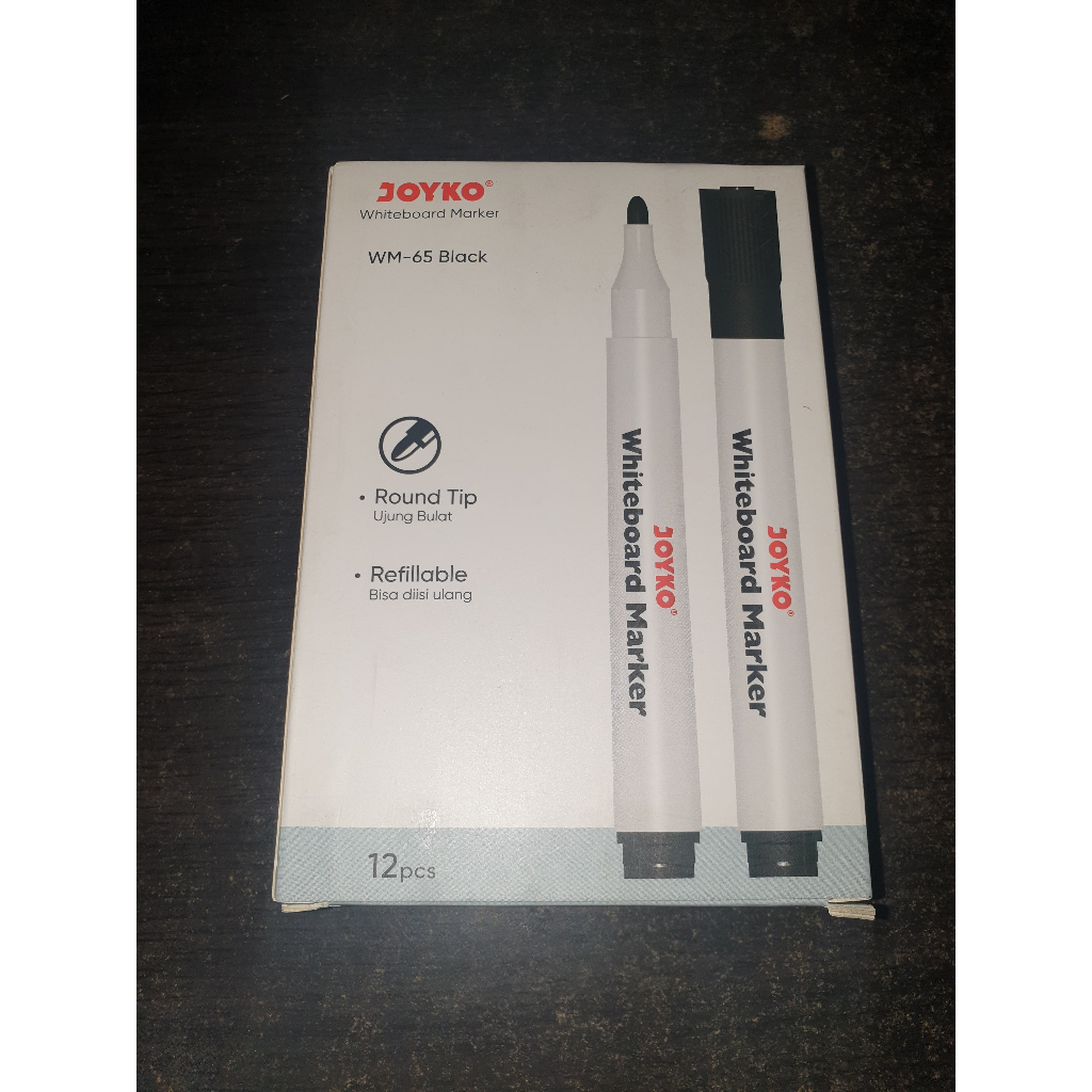 

Spidol Whiteboard Boardmarker Joyko Hitam WM-65