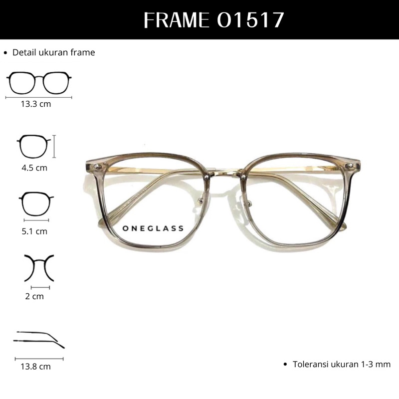 Oneglass- Frame Kacamata O1517 Unisex