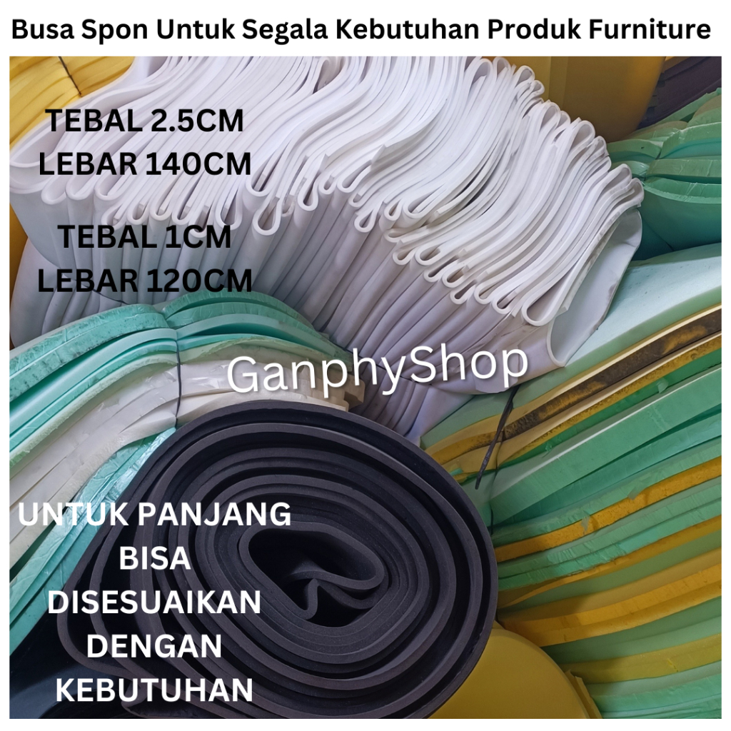 Busa Spon Ati Kenyal Kursi Sofa Jok Motor Mobil Murah Meteran