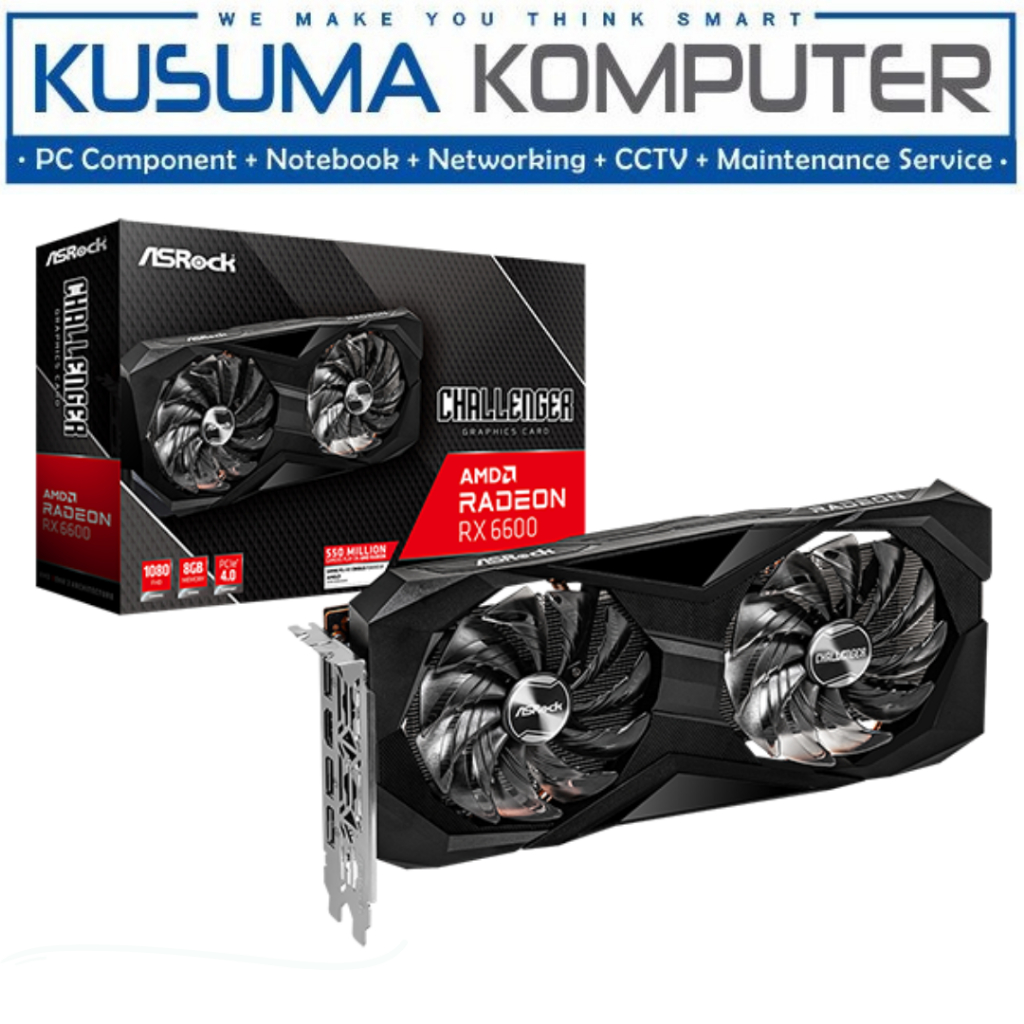 ASRock AMD Radeon RX 6600 RX6600 Challenger D 8GB GDDR6