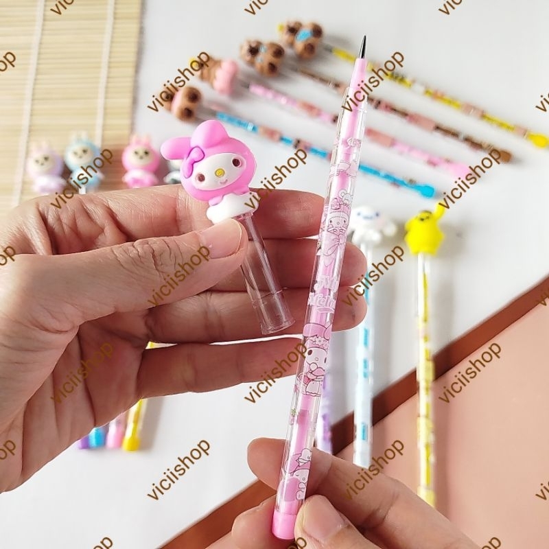 

Pensil Susun Lucu/Pensil Bensia/Pensil Sambung Susun Motif Lucu Anak Anak