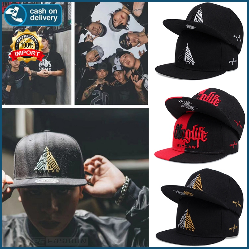 Topi Snapback for pria Thug life 2PAC topi baseball cap fashion vintage outdoor hip-hop hat wanita