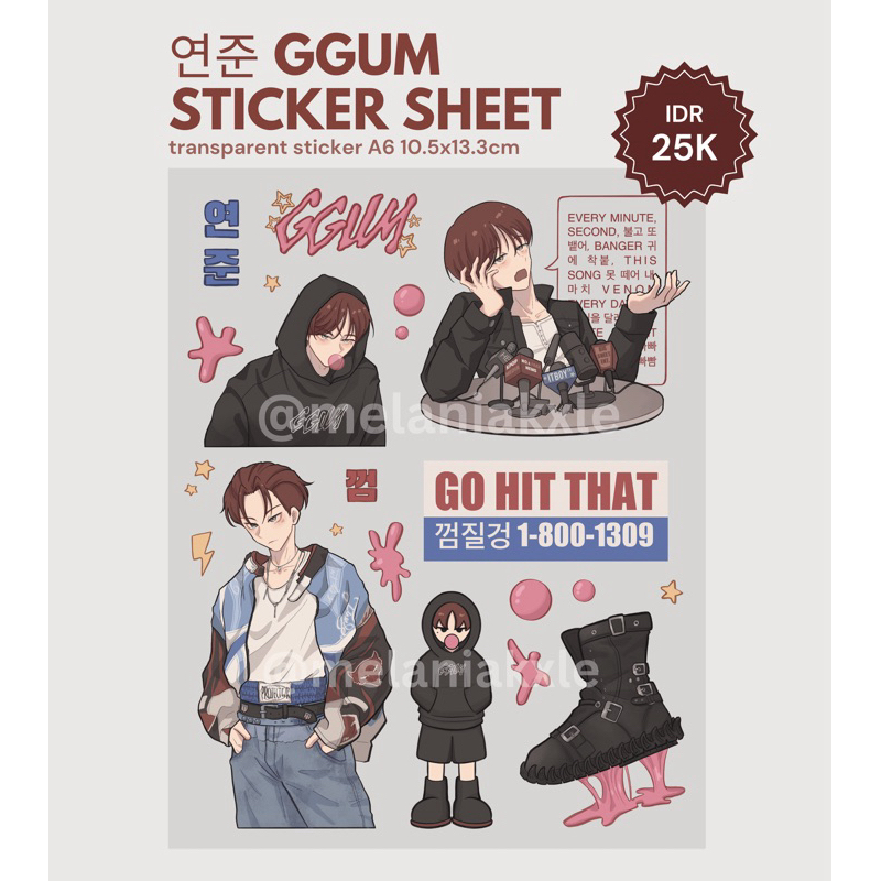 

YEONJU GGUM - transparent sticker sheet