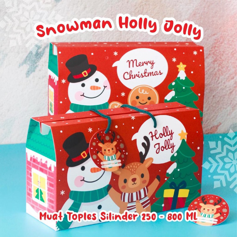 

10 pcs Gable Box Natal 3 Toples - Snowman uk 28x10x11 cm