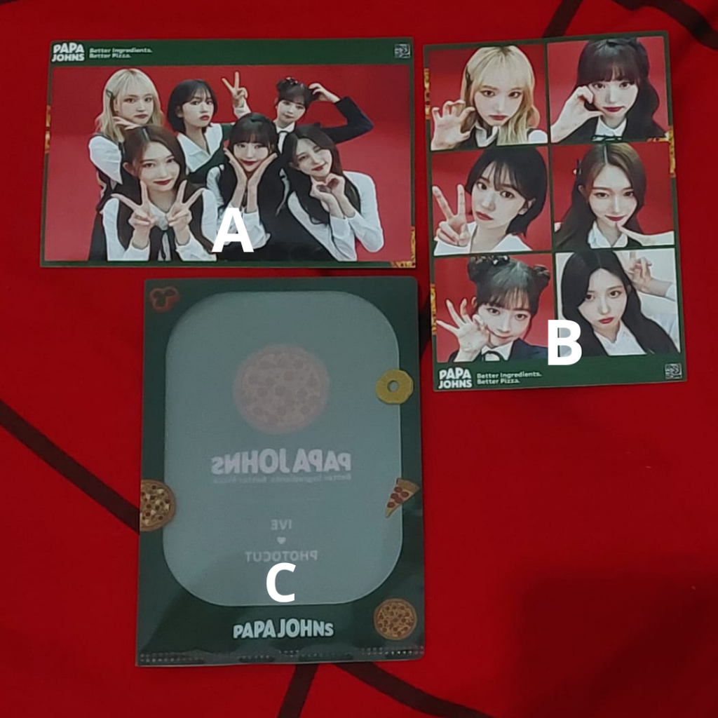 Postcard ive papa john ive an yujin wonyoung rei liz leeseo gaeul official