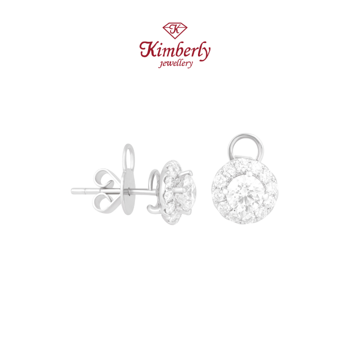 Anting Berlian Solitaire Sertifikat GIA KER1180152 - Kimberly Jewellery