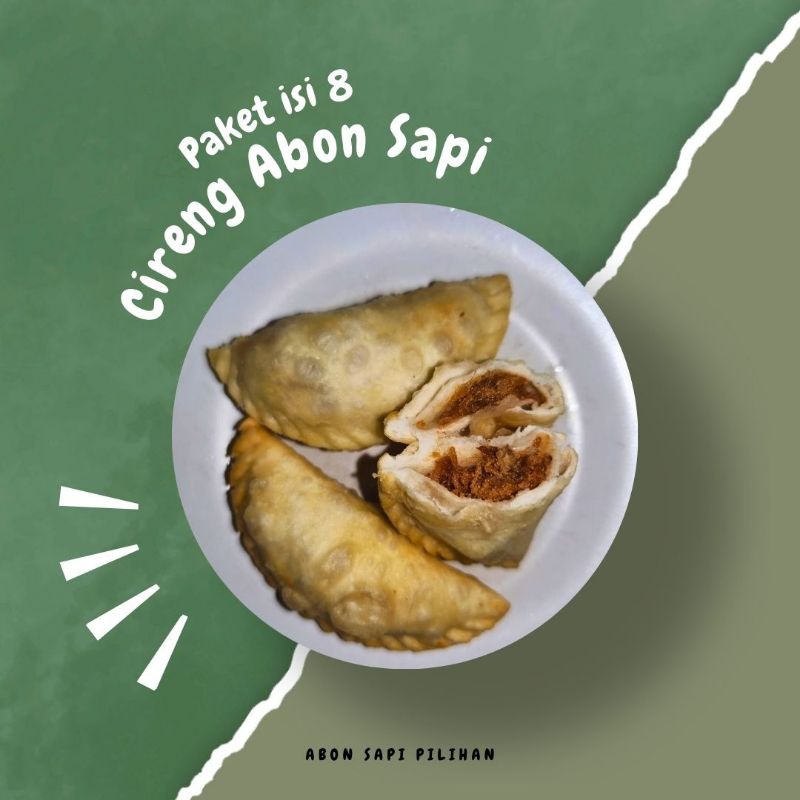 

CIRENG SIAP GORENG 8 PCS ISI ABON SAPI PILIHAN