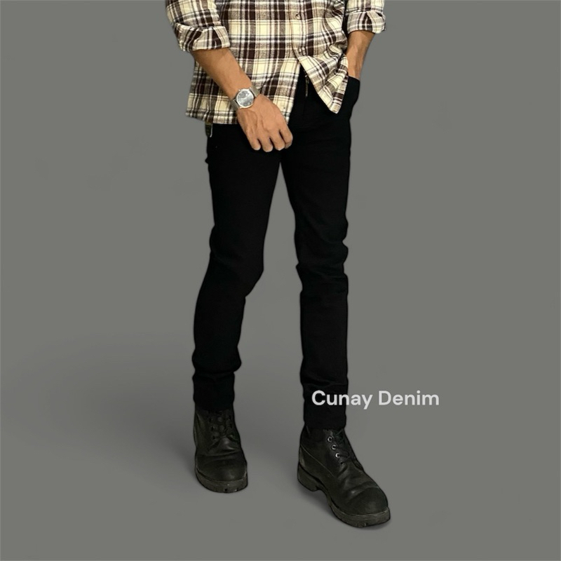 Celana panjang pria formal shofjeans hitam polos