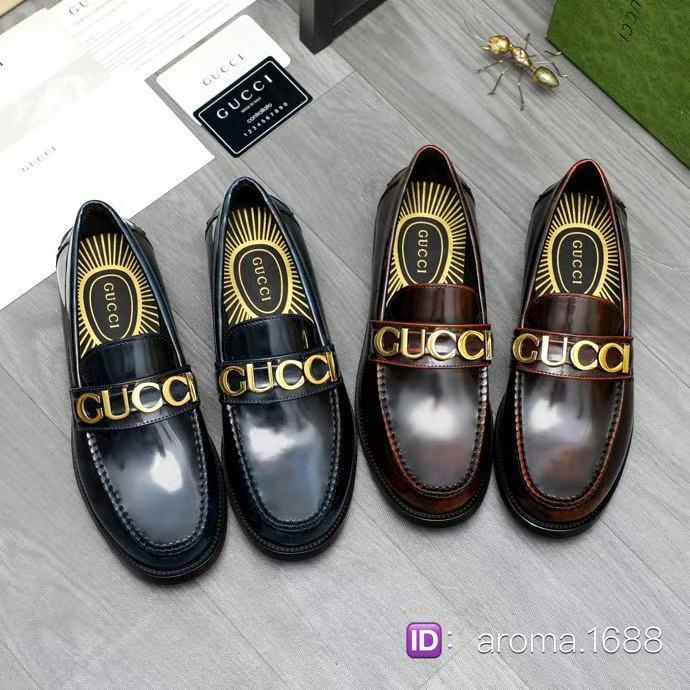 Gucci Sepatu Loafer Pria Sepatu kulit bisnis