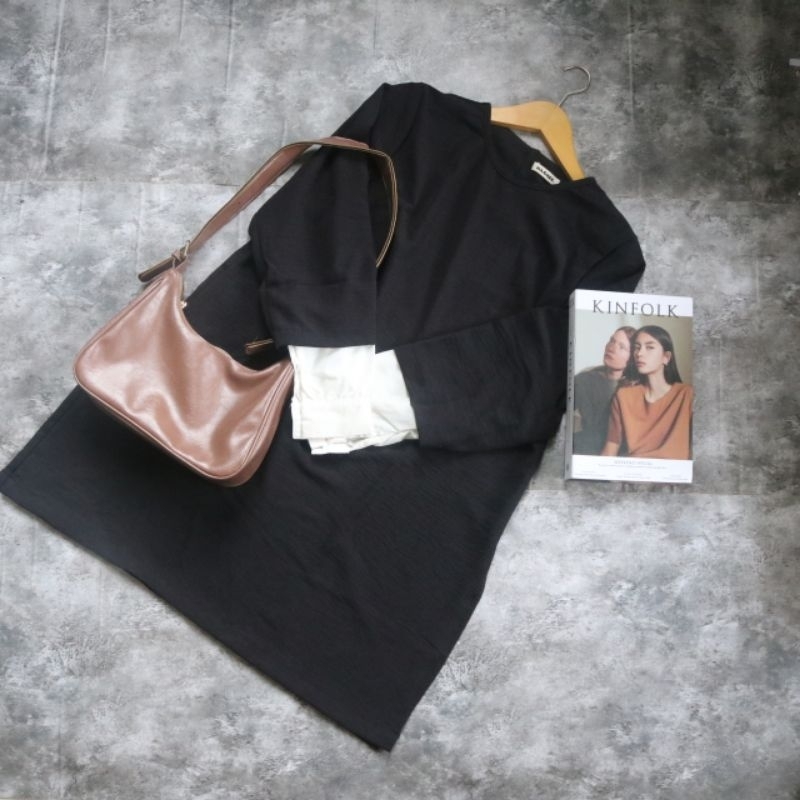 Tunik crinkle | Tunik polos wanita | Adara tunik