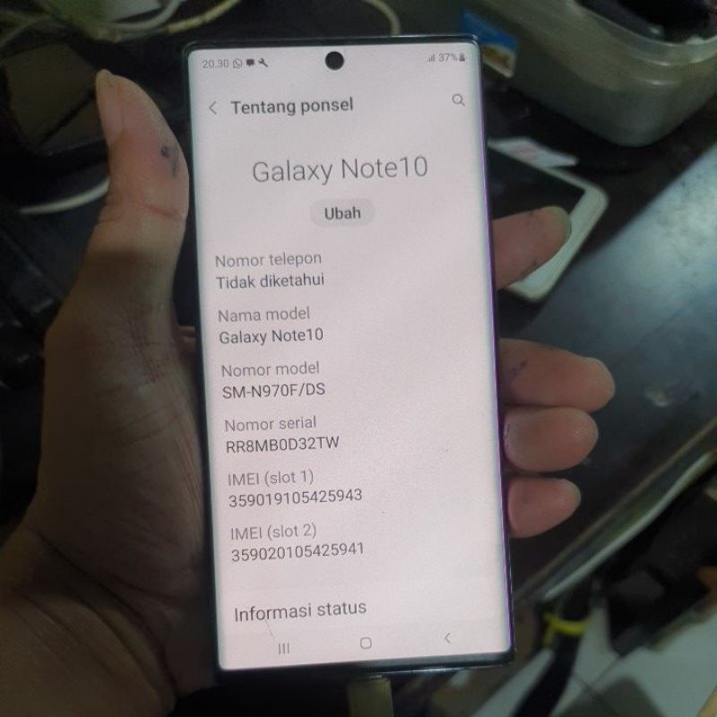 LCD Samsung note 10 N970F Original copotan