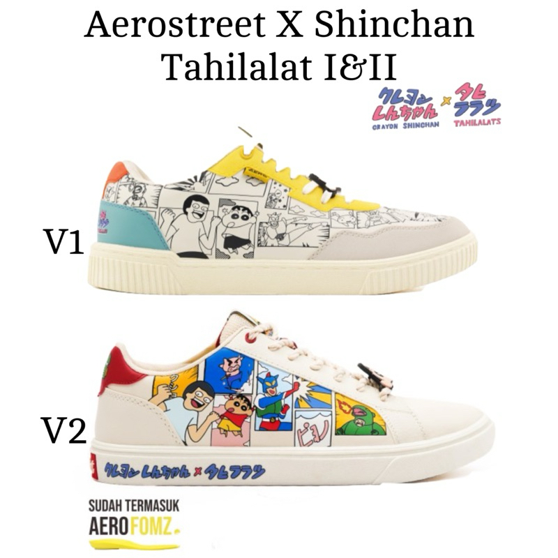[100% ORIGINAL] Bisa COD Sepatu Aerostreet X Shinchan x Tahilalat season 2
