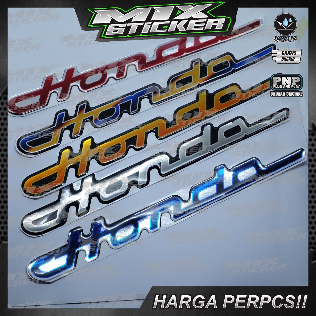 Emblem timbul honda latin / emblem honda latin / emblem honda latin titanium 3D