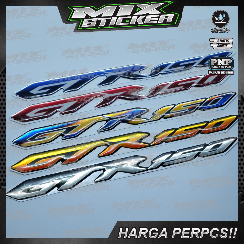emblem timbul honda supra gtr 150 / emblem gtr 150 3D
