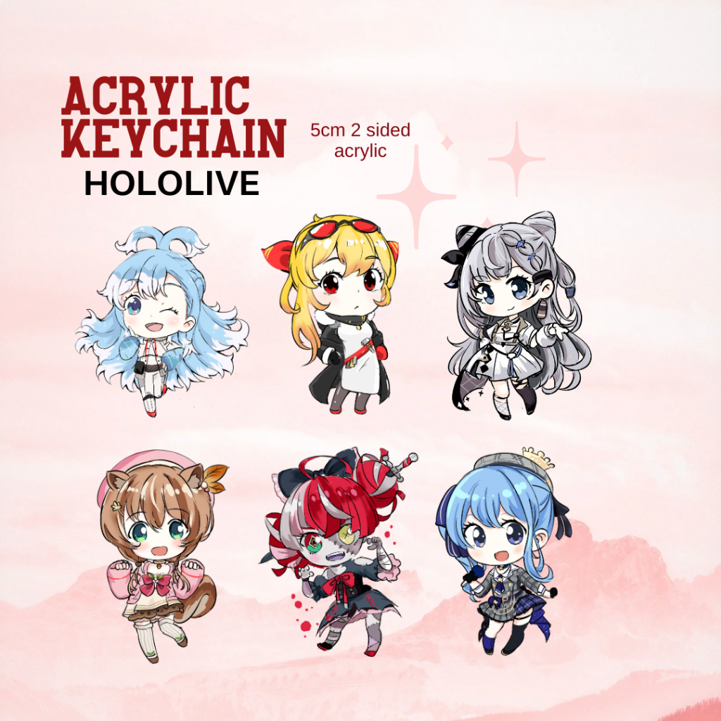 Hololive Keychain Acrylic Fanmerch by mazumizu