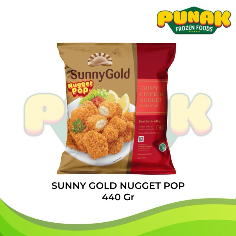 

SUNNY GOLD NUGGET POP (CRISPY CHICKEN NUGGET NAGET AYAM KRISPI) 440g