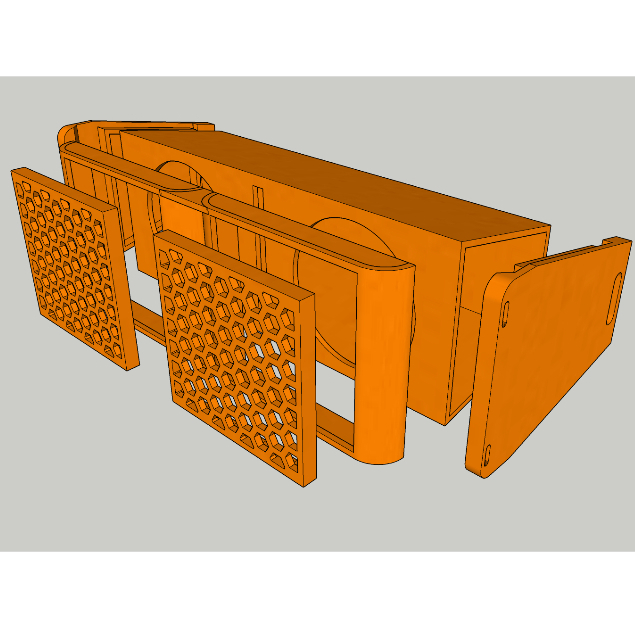 Box 3D Printing Custom DIY Line Array Tarra RDW Dual Speaker 2 Inch