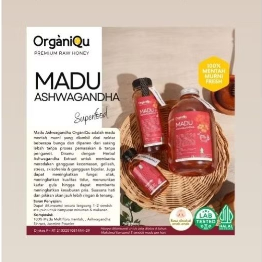 

ORGANIQU MADU PREMIUM ASHWAGANDHA MADU MURNI RAW HONEY ORIGINAL