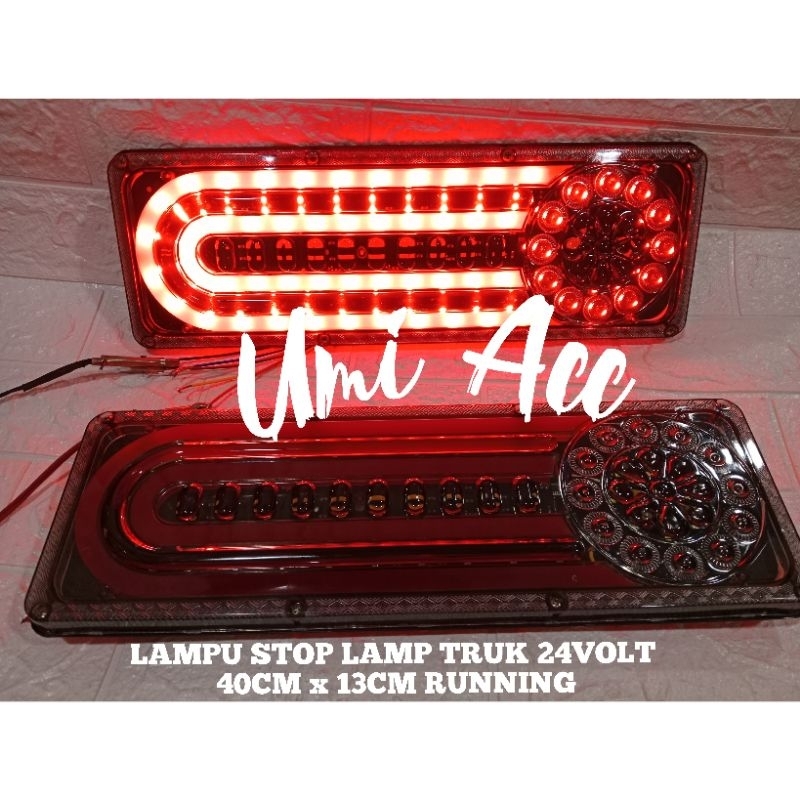 Stoplamp Variasi Truk Tronton 24 Volt 46cm Lampu Rem Running Belakang Truk