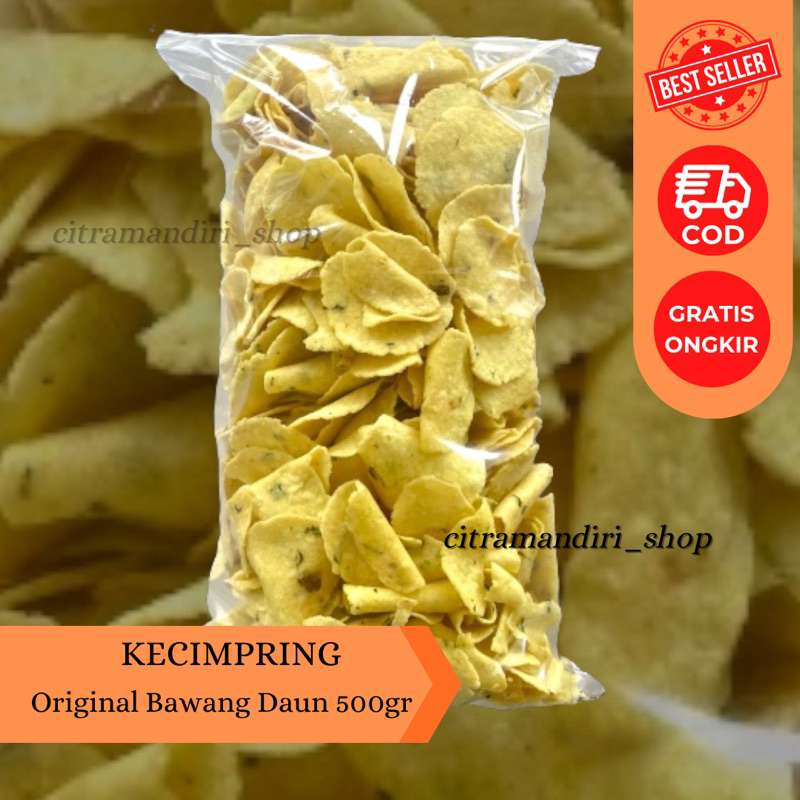 

RB22 KECIMPRING MIX 2 Rasa ORIGINAL BAWANG DAUN 500GR & PEDAS DAUN JERUK 500GR