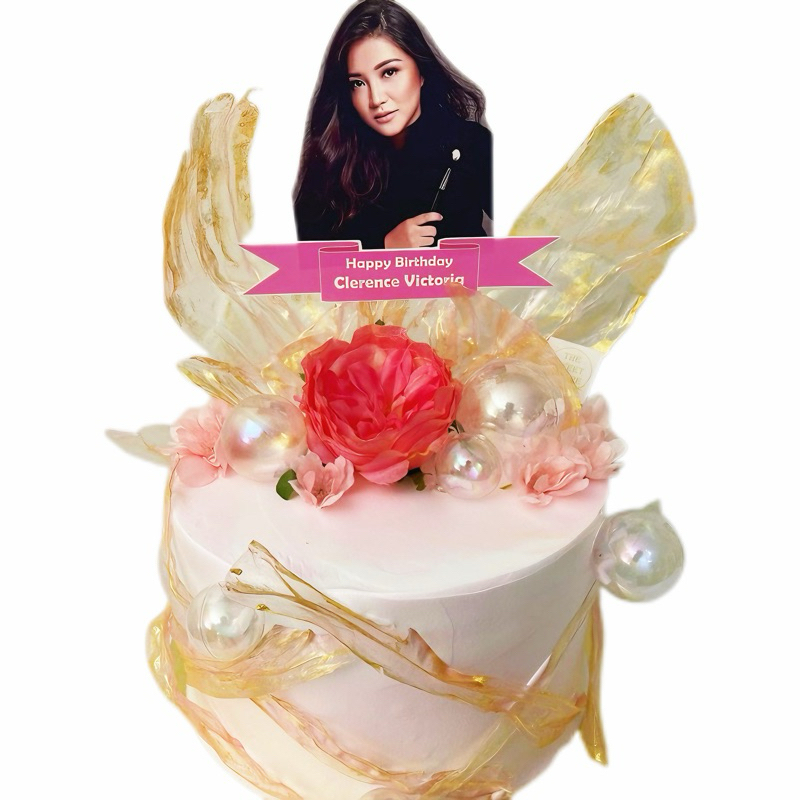 

Cake Pink Flower Angel