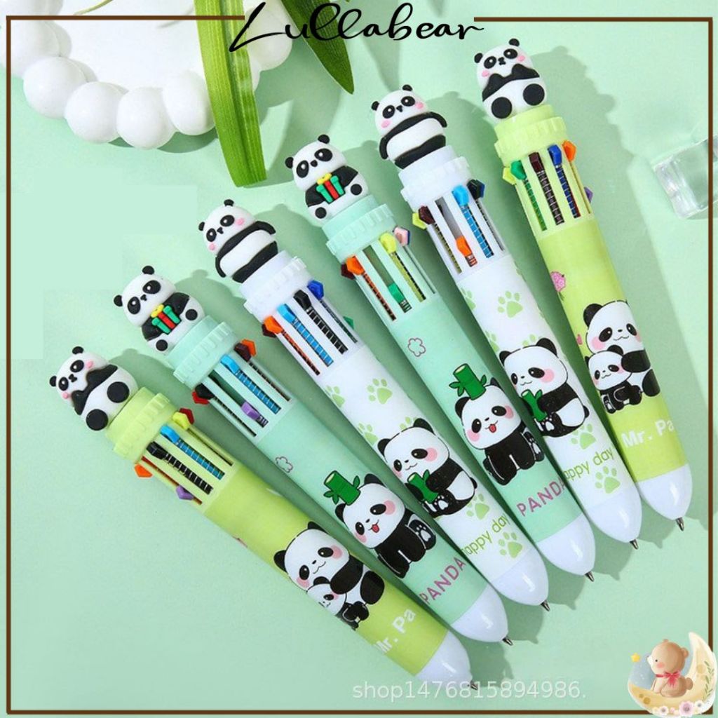 

LULLABEAR - BOLPOINT MEKANIK 10 WARNA MOTIF PANDA / PULPEN ANAK MOTIF LUCU / BOLPEN WARNA KARAKTER 3D LUCU MURAH