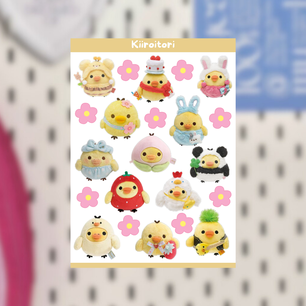

KIIROITORI DECO STICKER SHEET FOR JOURNALING SCRAPBOOK DECO PHONECASE TINCASE WALLET NOTEBOOK