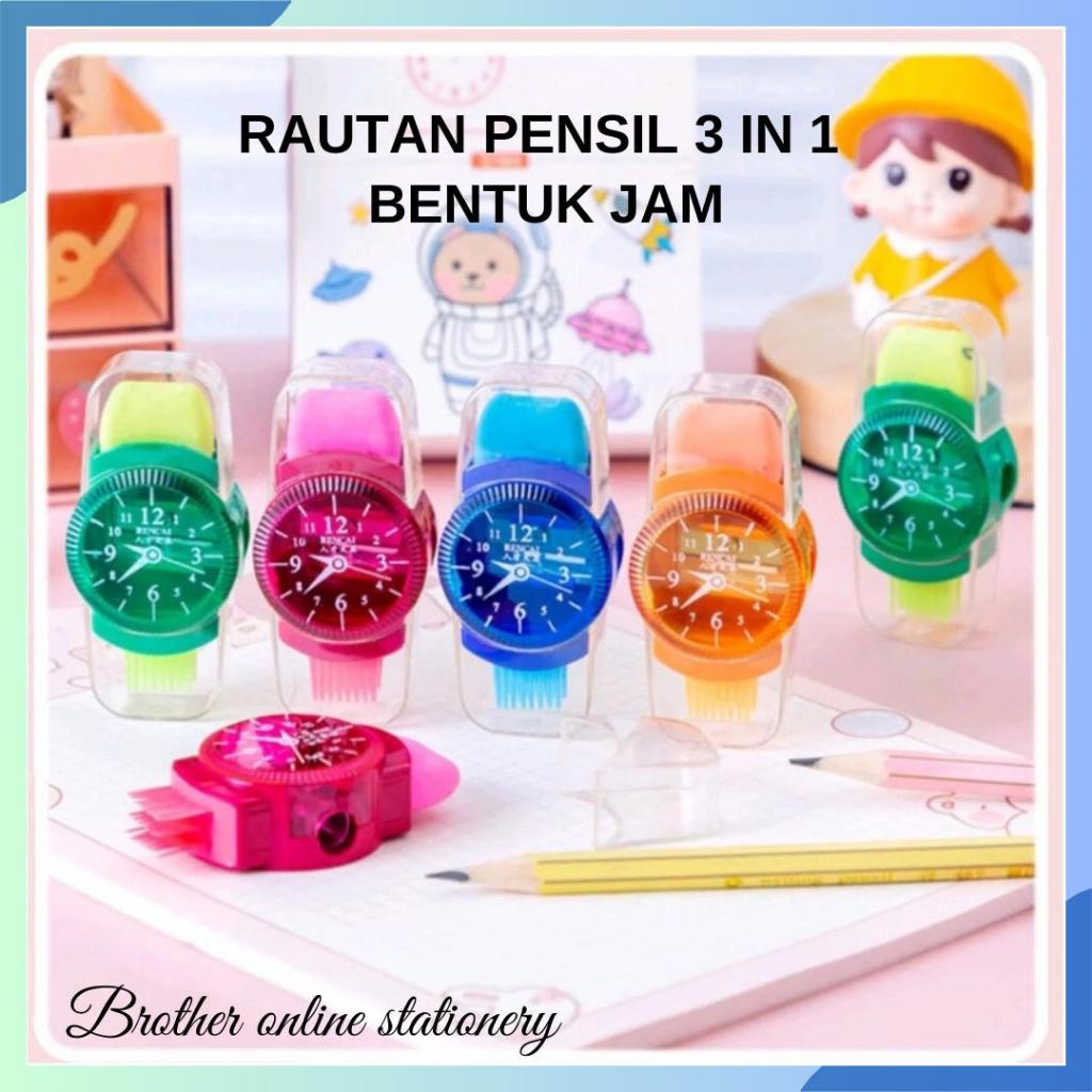

BOS Rautan Sikat +Penghapus / Peruncing / Rautan Pensil / Serutan