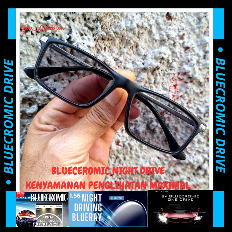 Kacamata Bluecromic Pria | Photocromic Minus Antiradiasi | Kacamata Sporty Pria