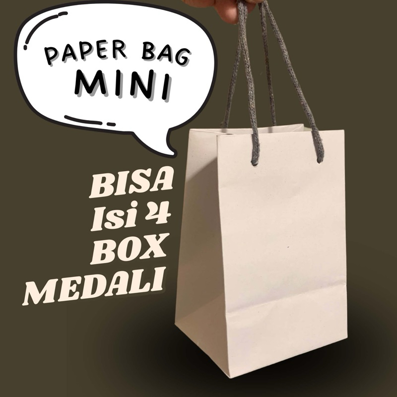 

Paperbag mini medali box tambahan bungkus kado