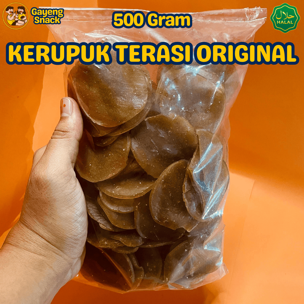 

Kerupuk Terasi Mentah Rasa Terasi Kualitas Super 500gr