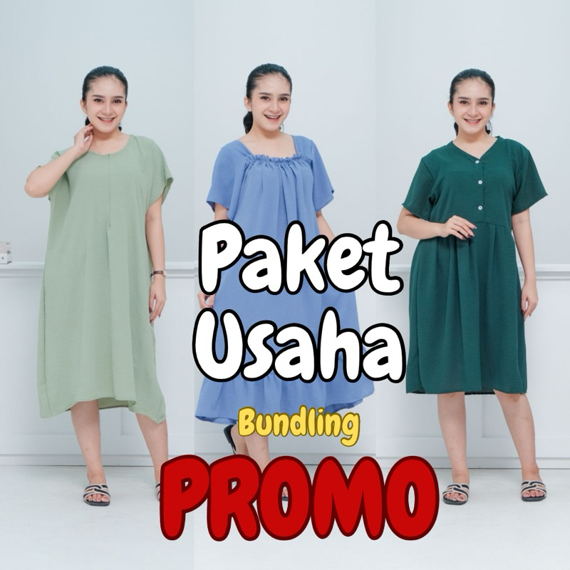 PAKET USAHA DASTER Bahan Crinkle Airflow Premium